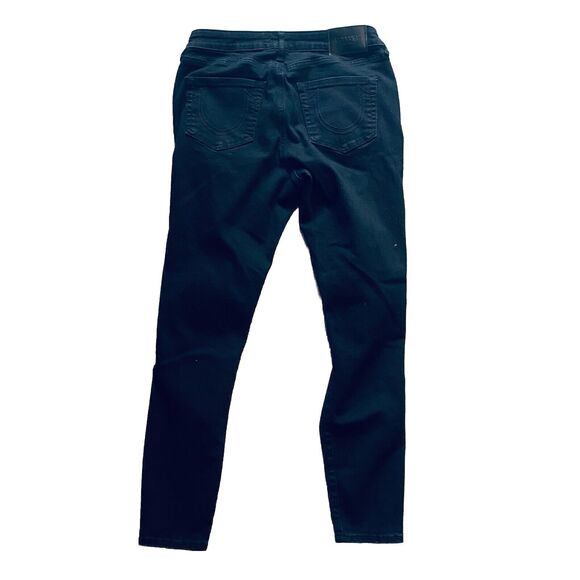 True Religion Jeans Womens Size 32 Black Jennie Curvy Mid Rise Skinny Stretch - Picture 2 of 11